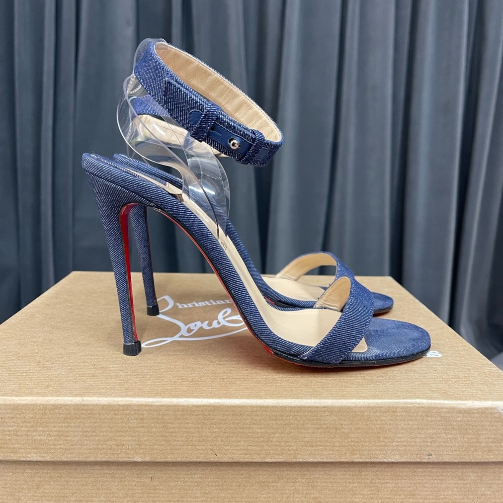 Christian Louboutin Jonatina 100 Denim Heels